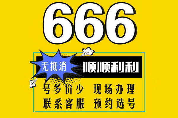 郓城尾号6666手机靓号